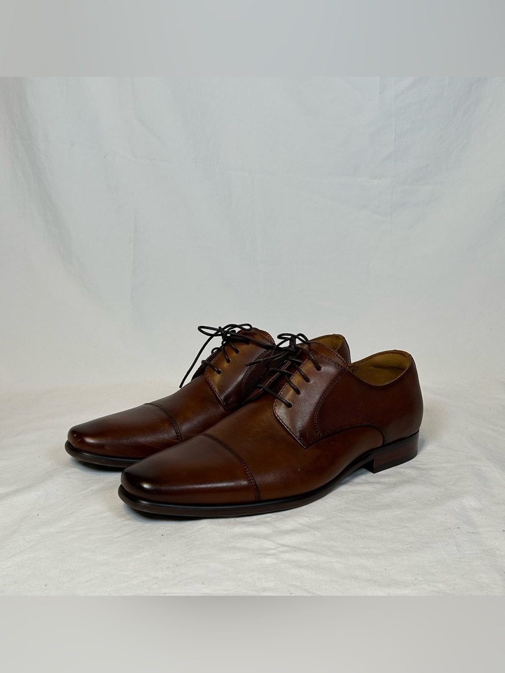 Florsheim Mens Brown Leather Jackson Cap Toe Oxford Dress Shoes~8.5D~New